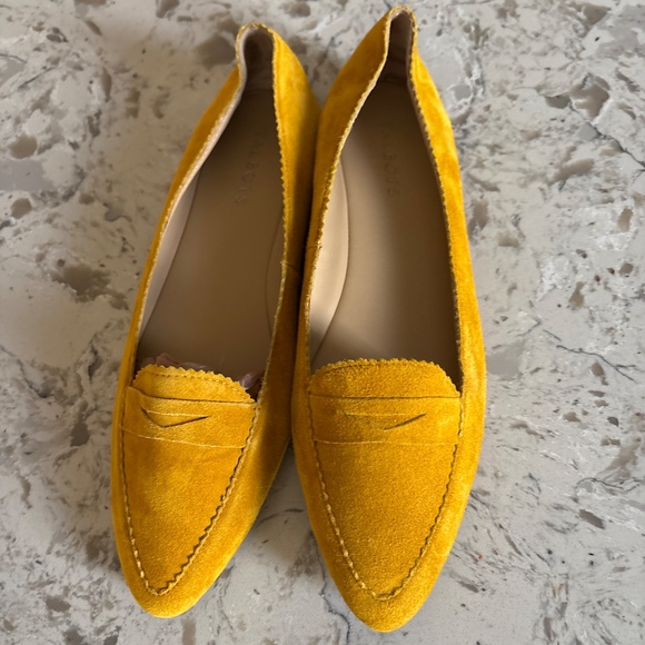 Talbots Francesca Keeper Gold Suede Driving Loafers Flats Sz 9.5 M - Picture 2 of 7